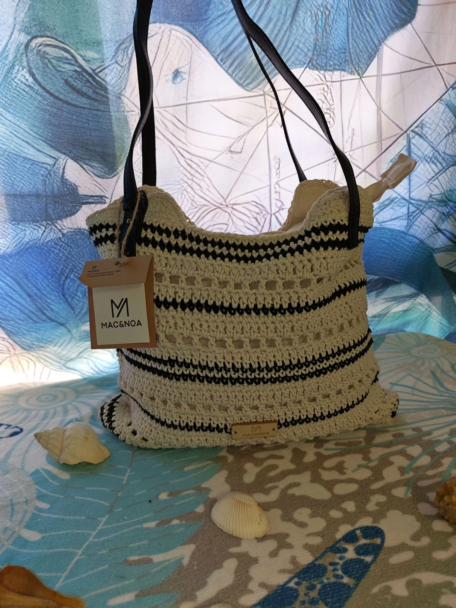 Bolso MAC&NOA beige y negro